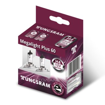 Tungsram H4 Megalight Plus +60%